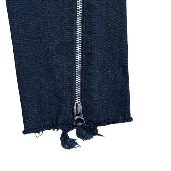 rag & bone Nina High-Rise Skinny Jeans 25 Charcoal Black Carlton Wash Zipper Hem - Picture 3 of 14